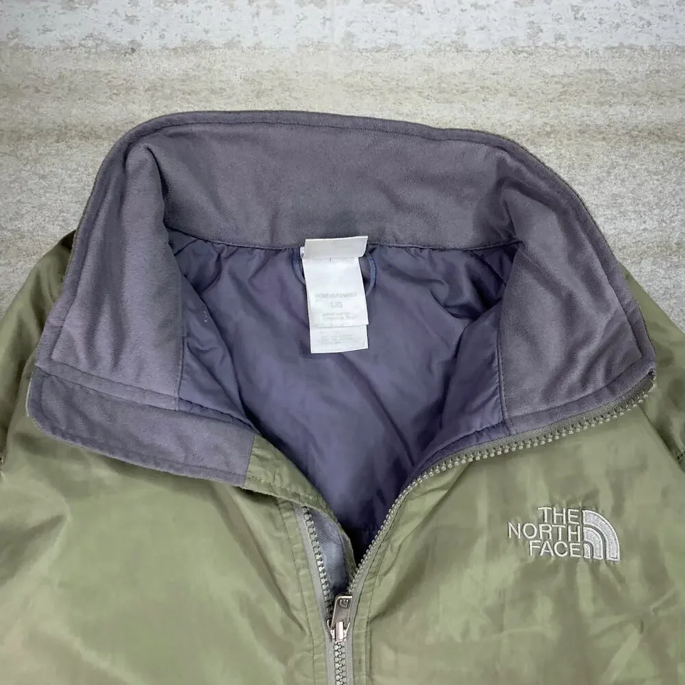 Vintage Y2K The North Face Puffer Jacket Mens L Green Grey Insulated Polyester - Picture 3 of 13